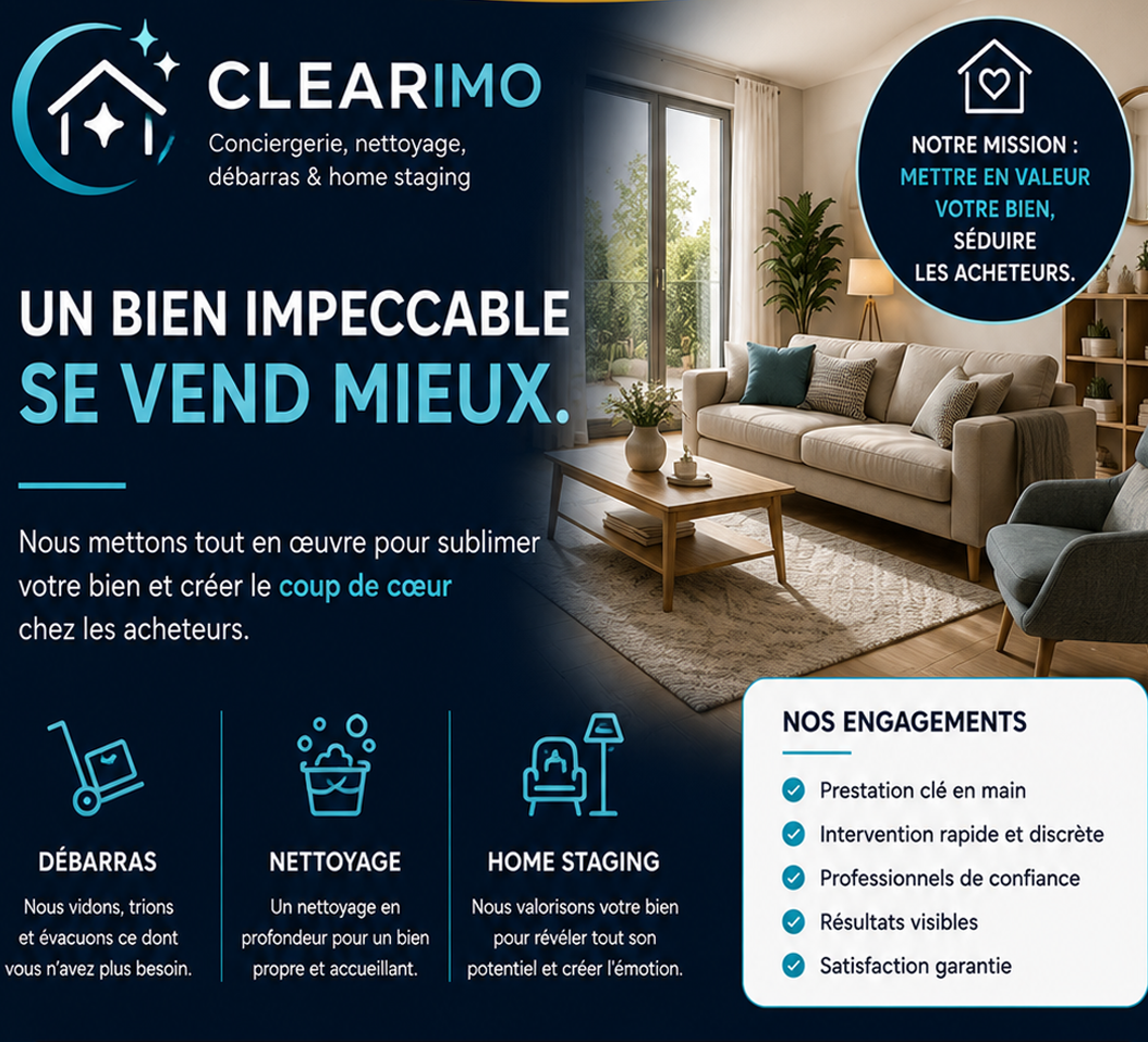 CLEARIMO - Conciergerie, débarras & home staging